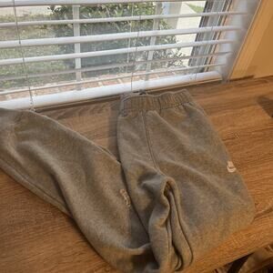 Nike Sportswear Club Fleece Joggers Sweatpants Gray White Mens - Fit Size Medium